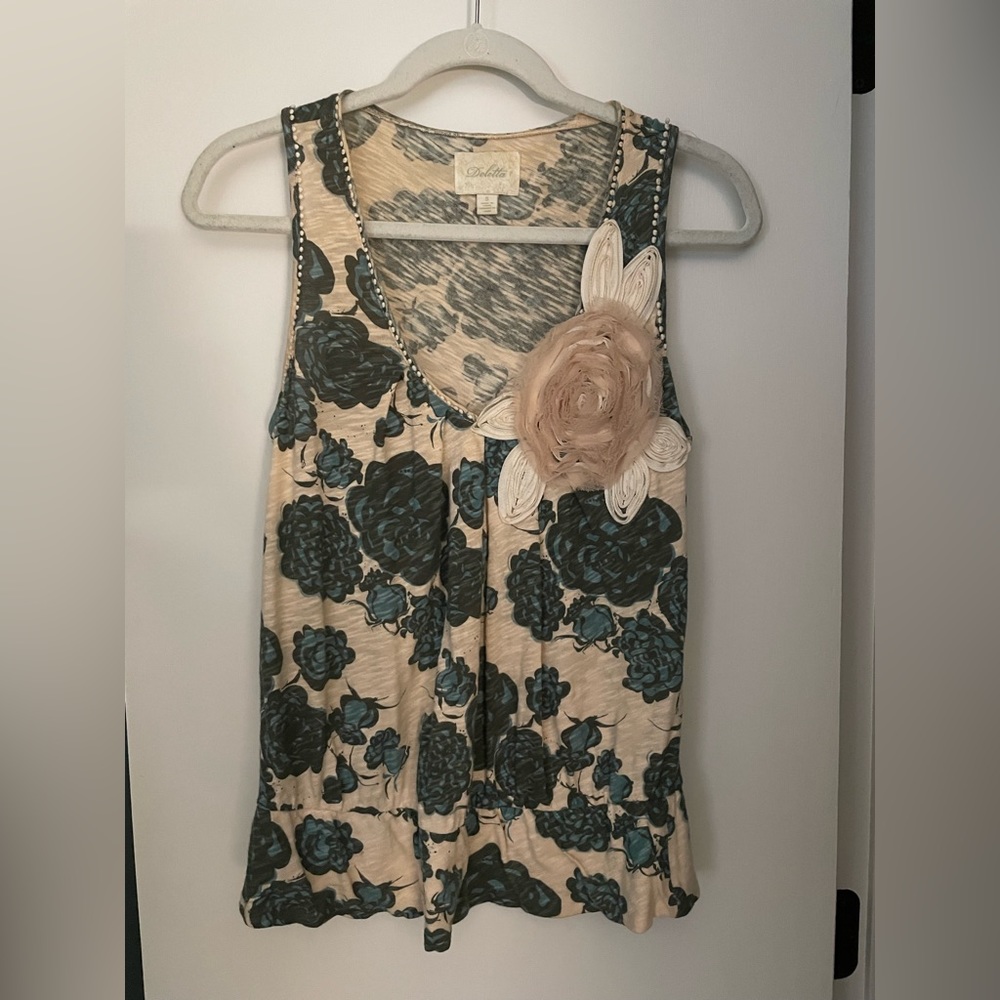Anthropologie Deletta vintage floral top